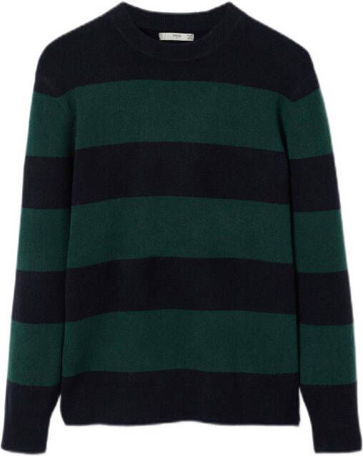 Mango Canet fijngebreide pullover in wolblend met streepprint