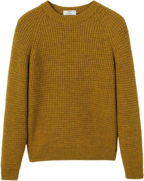 Mango Piedra grofgebreide trui in alpaca wolblend