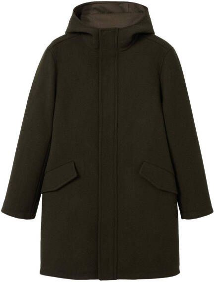 mango man Jas van gerecyclede wol met capuchon