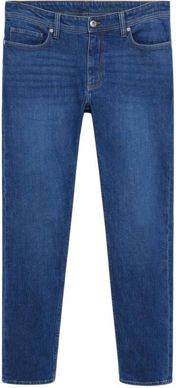 mango man Jan slim fit jeans met donkere wassing
