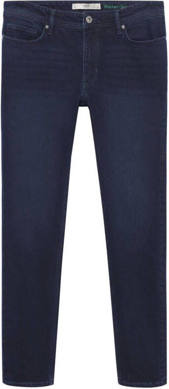 mango man Jan slim fit jeans met versleten donkere wassing