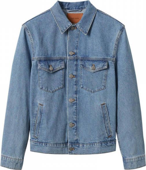 mango man Spijkerjack met medium wassing