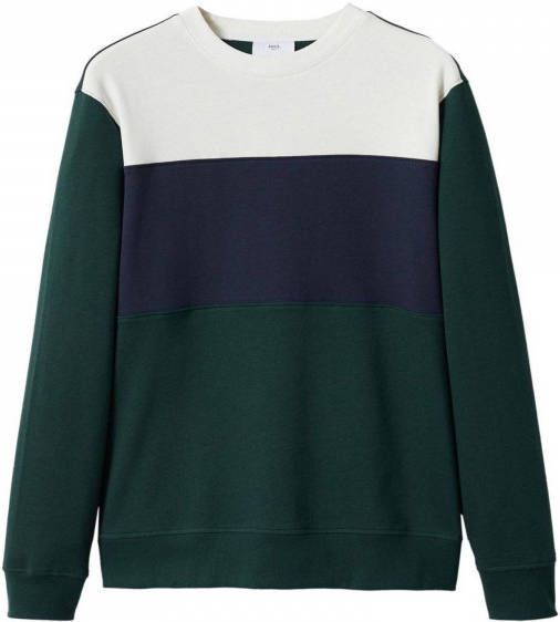 Mango Latina sweater van katoen met colourblocking