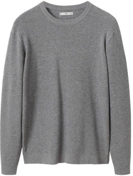 Mango Antigua fjngebreide pullover met structuur