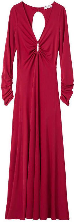 Mango Ladure maxi jurk met cut out detail
