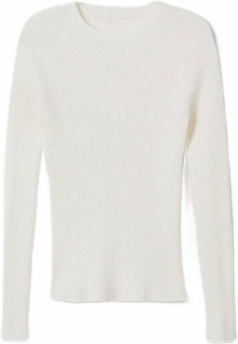 Mango Edurne ribgebreide top met stretch