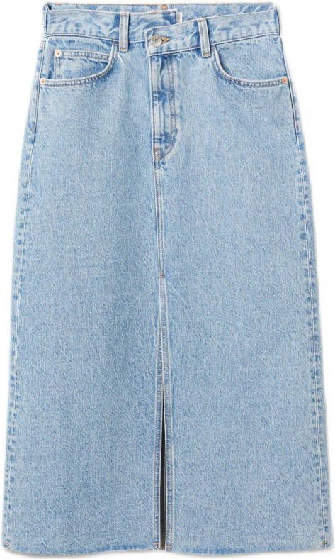 Mango Amalien midi spijkerrok met split