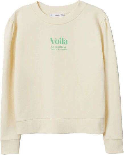 Mango Katoenen sweatshirt met boodschap