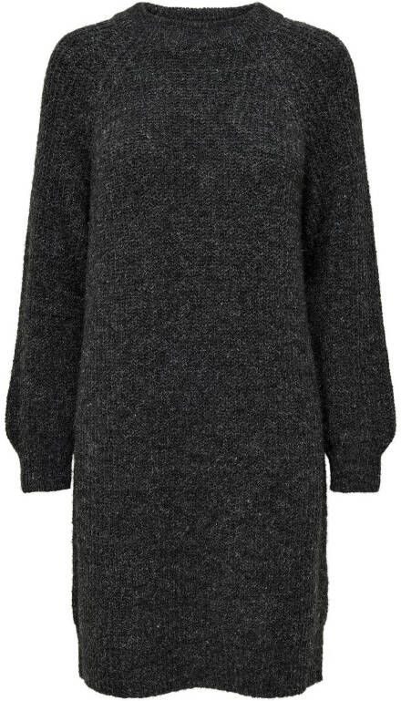 ONLY gemêleerde gebreide jurk ONLVANNES antraciet