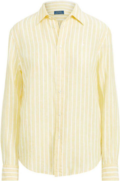 Ralph Lauren Blouse van linnen met streepprint