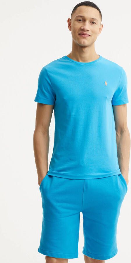 Blauw t shirt Ralph Lauren Custom Slim Fit