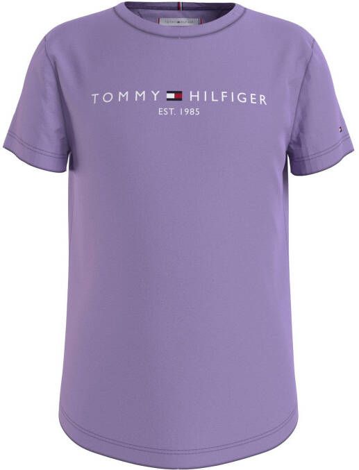 Tommy Hilfiger T shirt van biologisch katoen lila