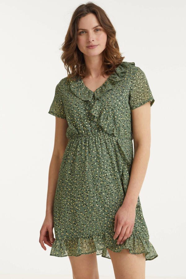 VERO MODA overslagjurk VMJOT van gerecycled polyester groen