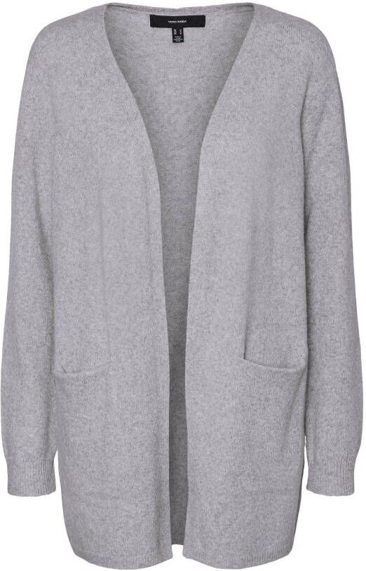 Vero Moda Doffy Ls Short Cardigan sweater , Grijs, Dames
