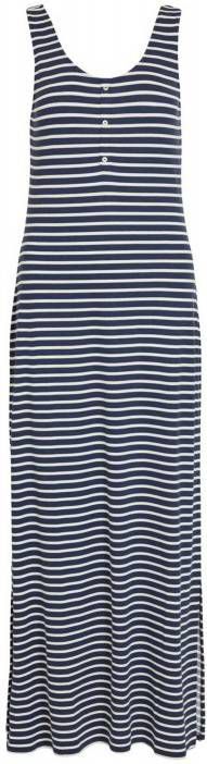 VILA gestreepte maxi jurk donkerblauw