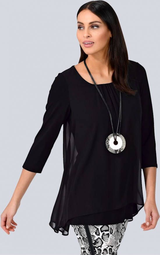 alba moda Shirt met print Zwart