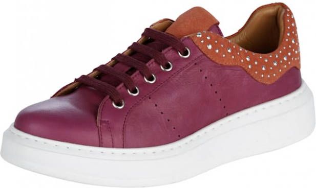alba moda Sneaker Aubergine/Oranje