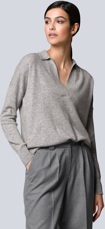 alba moda Trui van hoogwaardig kasjmier Grijs