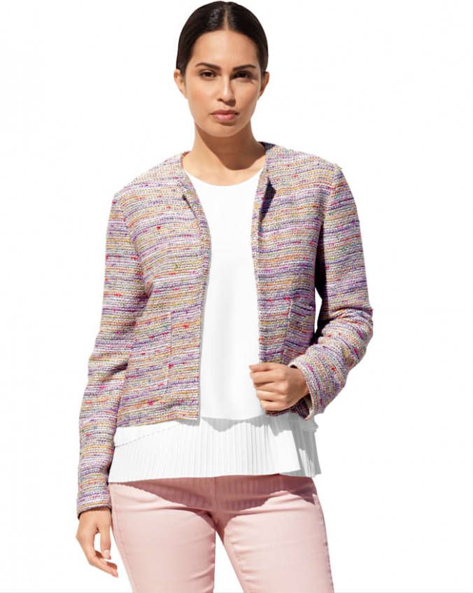 AMY VERMONT Blazer met mooi glittereffect Lila/Multicolor